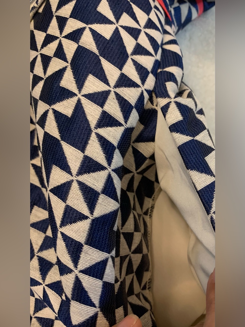 Eliza J Navy and White Triangle Dress - Picture 4 of 7